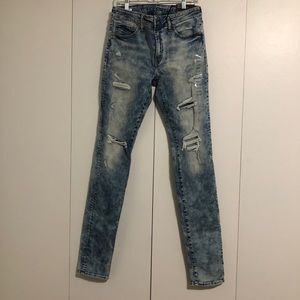 Nwt American Eagle skinny light acid wash jeans32